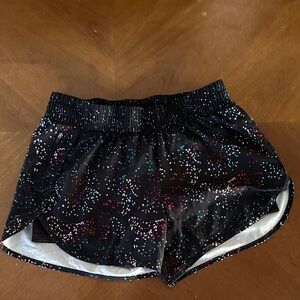 Avia Women's Black and Multicolor Athletic Shorts